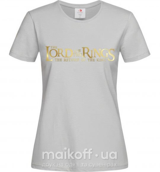 Женская футболка The Lord of the Rings logo Серый фото
