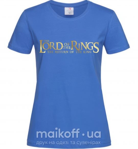 Женская футболка The Lord of the Rings logo Ярко-синий фото