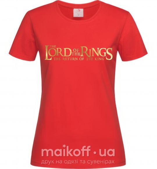 Женская футболка The Lord of the Rings logo Красный фото