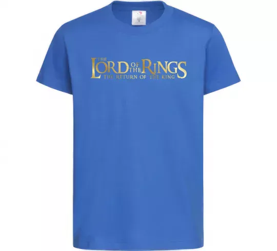 Детская футболка The Lord of the Rings logo Ярко-синий фото