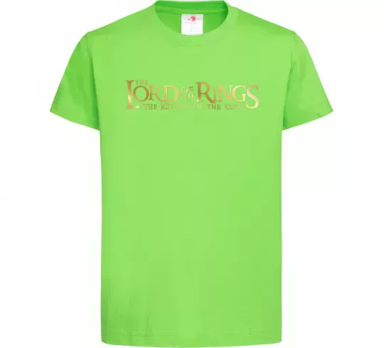 Детская футболка The Lord of the Rings logo Лаймовый фото