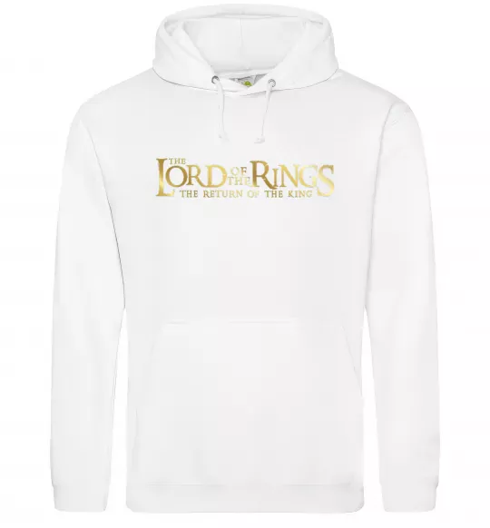 Мужская толстовка (худи) The Lord of the Rings logo Белый фото