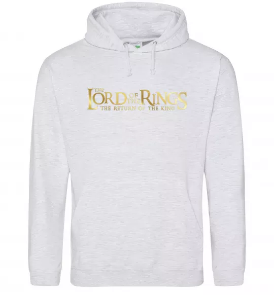 Мужская толстовка (худи) The Lord of the Rings logo Серый меланж фото