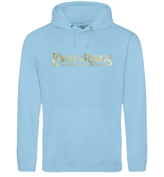 Чоловіча толстовка (худі) The Lord of the Rings logo Блакитний фото