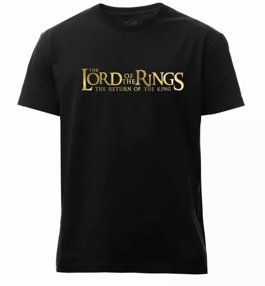 Мужская премиум футболка The Lord of the Rings logo Черный фото