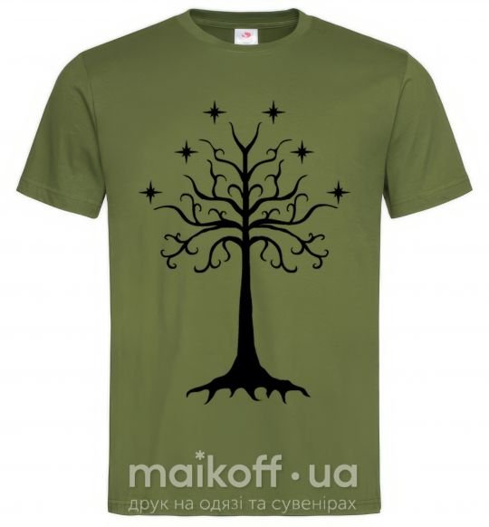 Мужская футболка Властелин колец дерево Оливковый фото