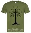 Мужская футболка Властелин колец дерево Оливковый фото