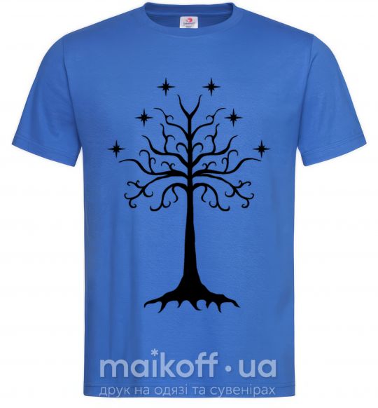 Мужская футболка Властелин колец дерево Ярко-синий фото