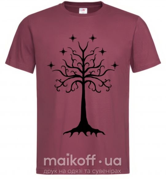 Мужская футболка Властелин колец дерево Бордовый фото