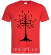 Мужская футболка Властелин колец дерево Красный фото