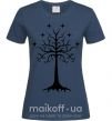 Женская футболка Властелин колец дерево Темно-синий фото
