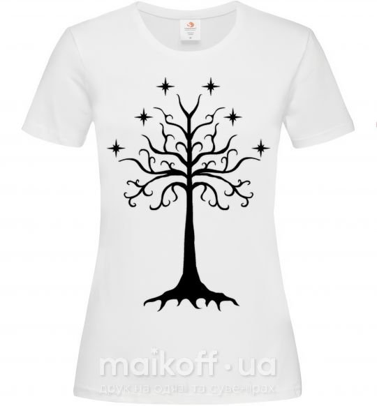 Женская футболка Властелин колец дерево Белый фото