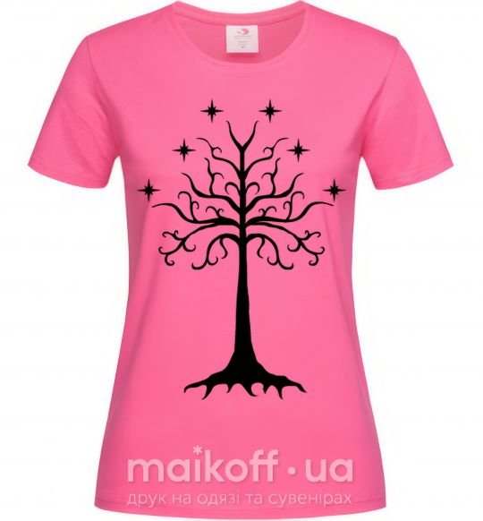 Женская футболка Властелин колец дерево Ярко-розовый фото