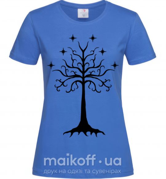 Женская футболка Властелин колец дерево Ярко-синий фото