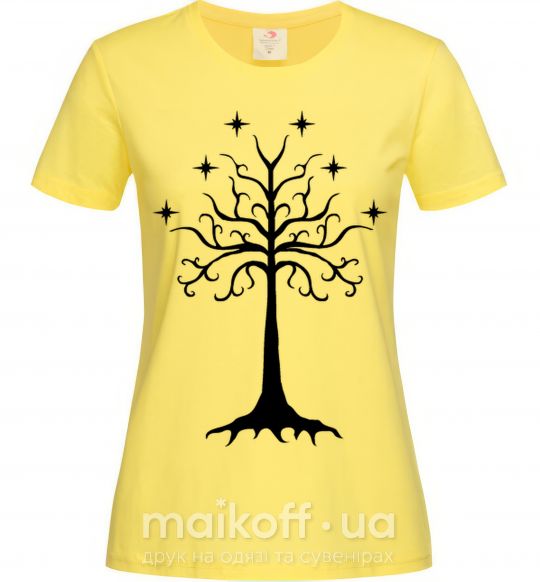 Женская футболка Властелин колец дерево Лимонный фото