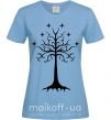 Женская футболка Властелин колец дерево Голубой фото