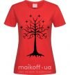 Жіноча футболка Властелин колец дерево Червоний фото