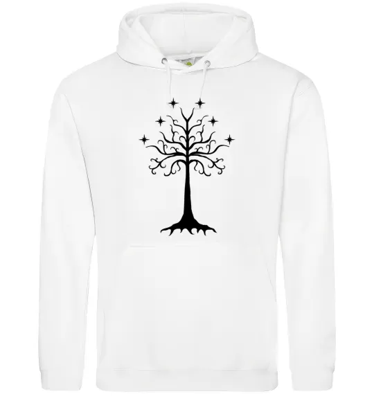 Мужская толстовка (худи) Володар перстнів дерево Белый фото