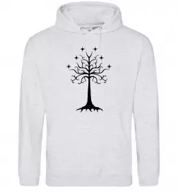 Мужская толстовка (худи) Green tree heart Черный фото