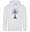 Мужская толстовка (худи) Володар перстнів дерево Серый меланж фото
