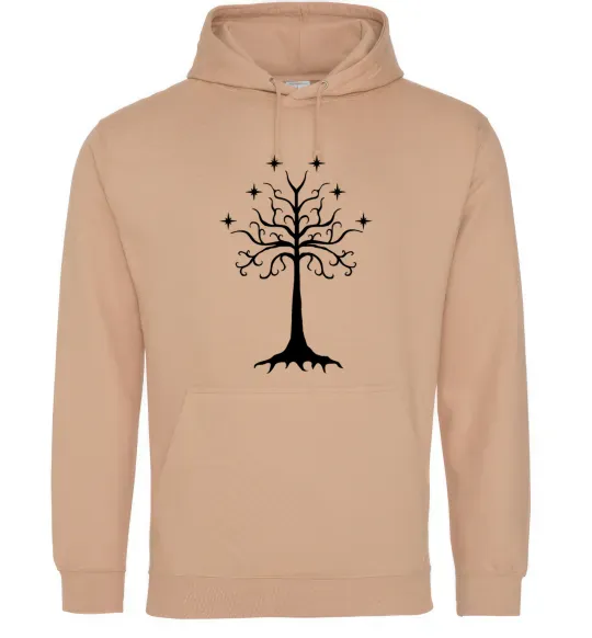 Мужская толстовка (худи) Володар перстнів дерево Песочный фото