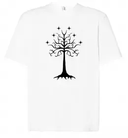 Футболка Оверсайз Green tree heart Белый фото