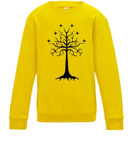 Детский Свитшот Володар перстнів дерево Солнечно желтый фото