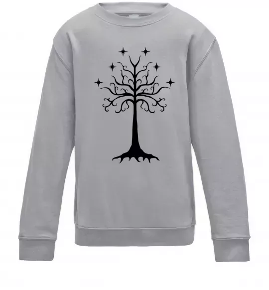 Детский Свитшот Володар перстнів дерево Серый меланж фото