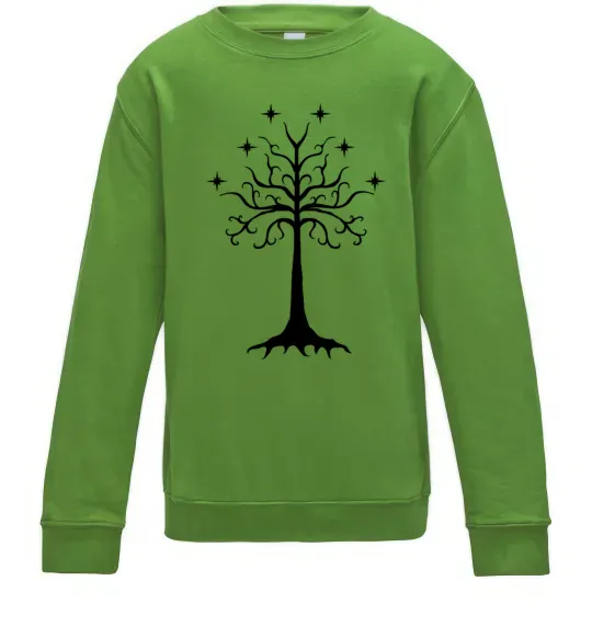 Детский Свитшот Володар перстнів дерево Лаймовый фото