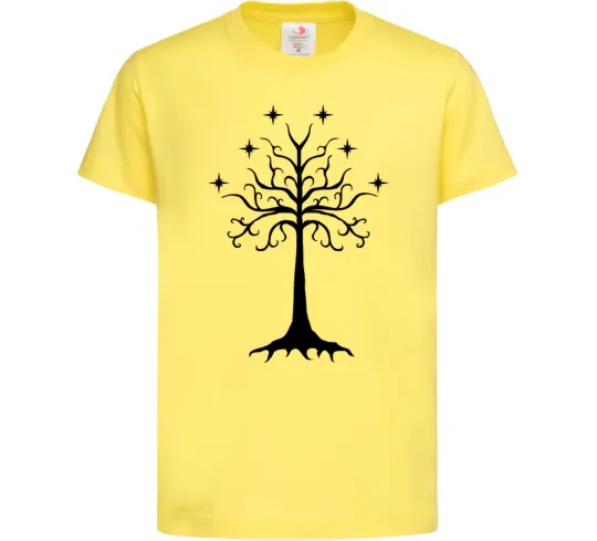 Детская футболка Володар перстнів дерево Лимонный фото