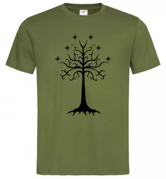 Чоловіча футболка Володар перстнів дерево Оливковий фото