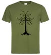 Чоловіча футболка Володар перстнів дерево Оливковий фото