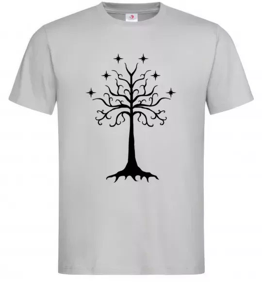 Чоловіча футболка Володар перстнів дерево Сірий фото