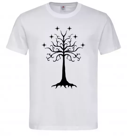 Чоловіча футболка Володар перстнів дерево Білий фото