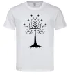 Чоловіча футболка Володар перстнів дерево Білий фото
