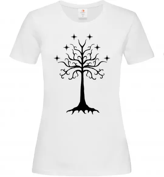 Жіноча футболка Володар перстнів дерево Білий фото