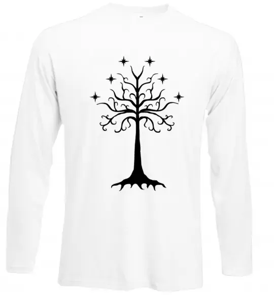 Лонгслів Володар перстнів дерево Білий фото