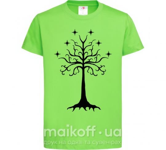 Дитяча футболка Властелин колец дерево Лаймовий фото