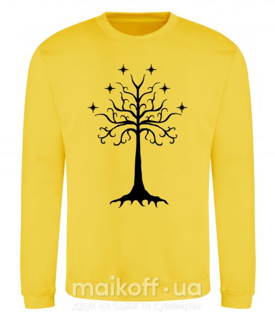 Світшот Властелин колец дерево Сонячно жовтий фото