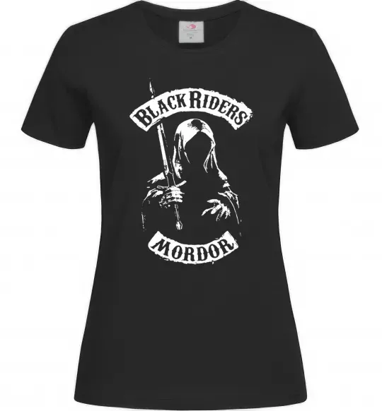 Женская футболка Black riders Mordor Черный фото
