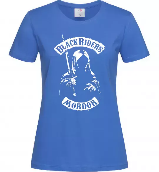 Женская футболка Black riders Mordor Ярко-синий фото