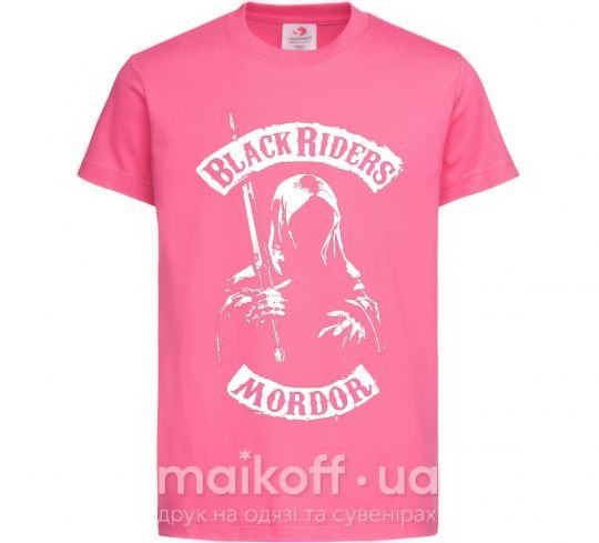 Детская футболка Black riders Mordor Ярко-розовый фото