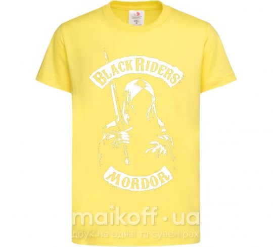 Детская футболка Black riders Mordor Лимонный фото