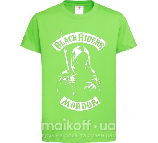 Детская футболка Black riders Mordor Лаймовый фото