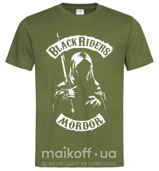 Мужская футболка Black riders Mordor Оливковый фото