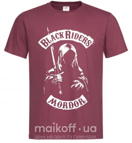 Мужская футболка Black riders Mordor Бордовый фото