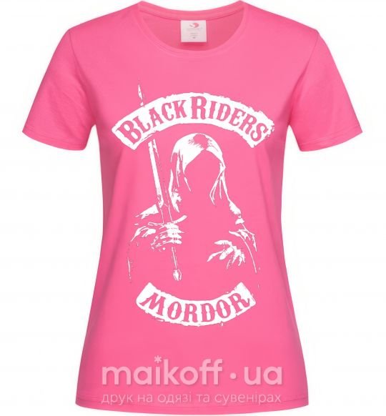 Женская футболка Black riders Mordor Ярко-розовый фото
