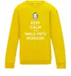 Детский Свитшот Keep calm and walk into Mordor Солнечно желтый фото