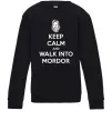 Детский Свитшот Keep calm and walk into Mordor Черный фото