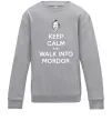 Детский Свитшот Keep calm and walk into Mordor Серый меланж фото